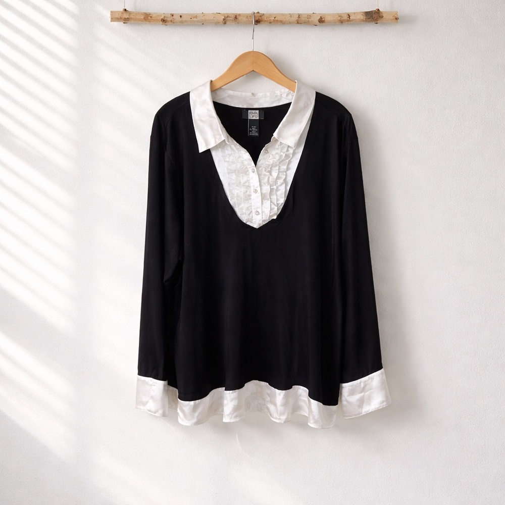 Studio 1940 30W/32W Faux Layer Look Blouse